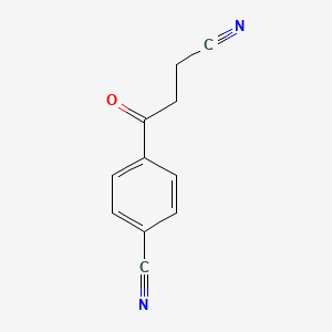 molecular formula C11H8N2O B1368616 4-(4-Cyanophenyl)-4-oxobutyronitrile CAS No. 898767-45-8