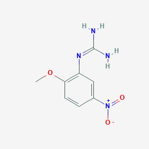 molecular formula C8H10N4O3 B13686187 1-(2-Methoxy-5-nitrophenyl)guanidine 