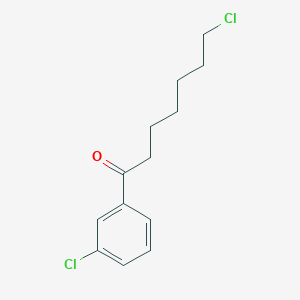molecular formula C13H16Cl2O B1368619 7-Chloro-1-(3-chlorophenyl)-1-oxoheptane CAS No. 898768-15-5