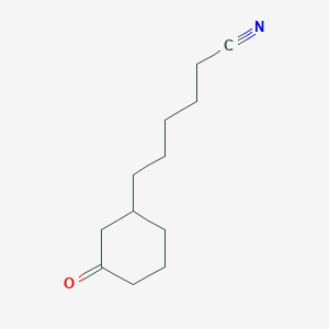 molecular formula C12H19NO B1368621 6-(3-Oxocyclohexyl)hexanenitrile CAS No. 898784-97-9