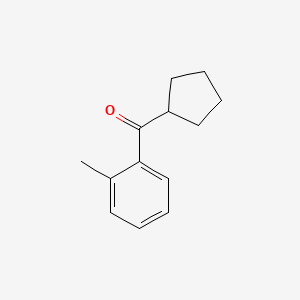 molecular formula C13H16O B1368623 Cyclopentyl 2-methylphenyl ketone CAS No. 7063-66-3