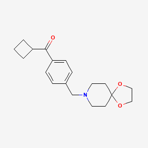 Cyclobutyl 4-[8-(1,4-dioxa-8-azaspiro[4.5]decyl)methyl]phenyl ketone