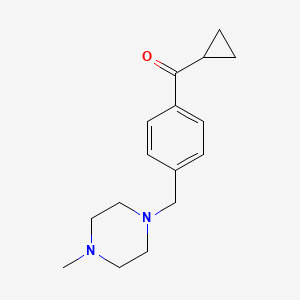 molecular formula C16H22N2O B1368630 Cyclopropyl 4-(4-methylpiperazinomethyl)phenyl ketone CAS No. 898763-45-6