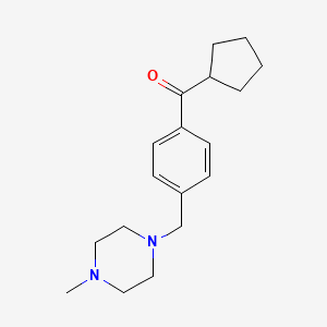 molecular formula C18H26N2O B1368631 Cyclopentyl 4-(4-methylpiperazinomethyl)phenyl ketone CAS No. 898763-51-4