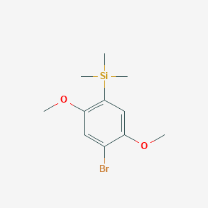 molecular formula C11H17BrO2Si B13686327 (4-Bromo-2,5-dimethoxyphenyl)trimethylsilane 