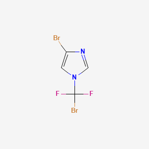 molecular formula C4H2Br2F2N2 B13686329 4-Bromo-1-(bromodifluoromethyl)-1H-imidazole 