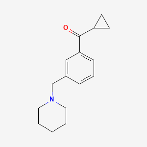 Cyclopropyl 3-(piperidinomethyl)phenyl ketone