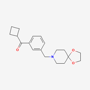Cyclobutyl 3-[1,4-dioxa-8-azaspiro[4.5]decan-8-ylmethyl]phenyl ketone
