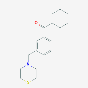 Cyclohexyl 3-(thiomorpholinomethyl)phenyl ketone