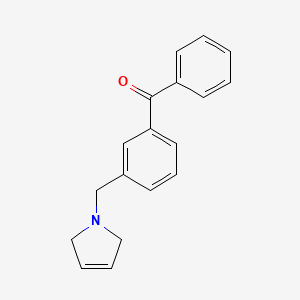 B1368639 3-(3-Pyrrolinomethyl)benzophenone CAS No. 898789-57-6