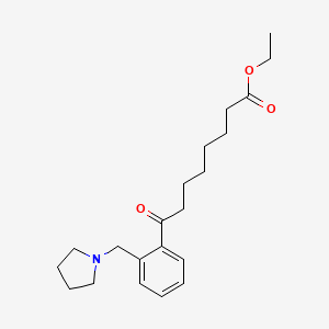 Ethyl 8-oxo-8-[2-(pyrrolidinomethyl)phenyl]octanoate