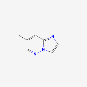 molecular formula C8H9N3 B13686418 2,7-Dimethylimidazo[1,2-b]pyridazine 