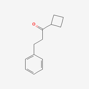 molecular formula C13H16O B1368643 Cyclobutyl 2-phenethyl ketone 