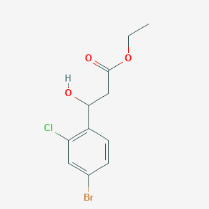 molecular formula C11H12BrClO3 B13686457 Ethyl 3-(4-Bromo-2-chlorophenyl)-3-hydroxypropanoate 