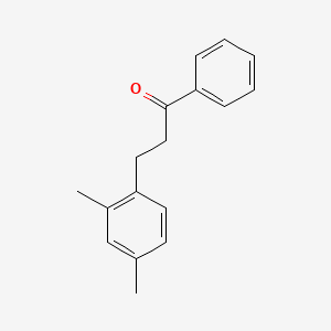 molecular formula C17H18O B1368647 3-(2,4-Dimethylphenyl)propiophenone CAS No. 898793-51-6