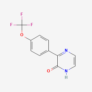 molecular formula C11H7F3N2O2 B13686477 3-[4-(Trifluoromethoxy)phenyl]pyrazin-2(1H)-one 