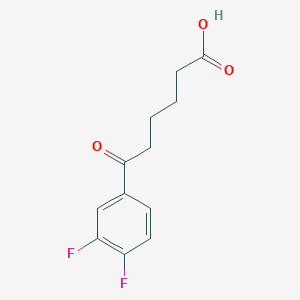 molecular formula C12H12F2O3 B1368651 6-(3,4-Difluorophenyl)-6-oxohexanoic acid CAS No. 898765-77-0