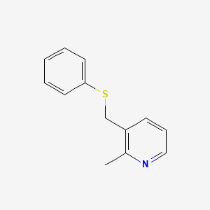 molecular formula C13H13NS B13686515 2-Methyl-3-[(phenylthio)methyl]pyridine 