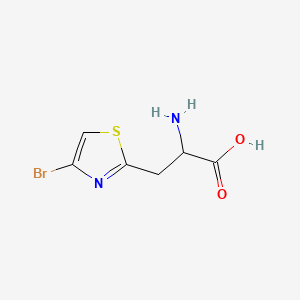 molecular formula C6H7BrN2O2S B13686523 (S)-2-Amino-3-(4-bromo-2-thiazolyl)propanoic Acid 