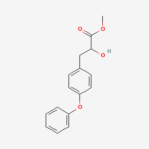 molecular formula C16H16O4 B13686536 Methyl 2-hydroxy-3-(4-phenoxyphenyl)propanoate 