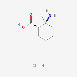 molecular formula C8H16ClNO2 B1368654 cis-2-Amino-2-methyl-cyclohexanecarboxylic acid hydrochloride CAS No. 202921-88-8
