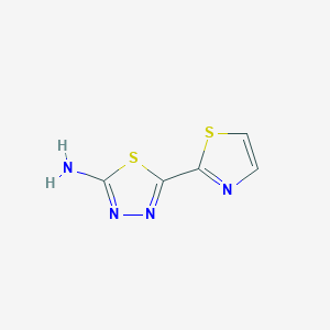 molecular formula C5H4N4S2 B13686580 2-Amino-5-(2-thiazolyl)-1,3,4-thiadiazole 