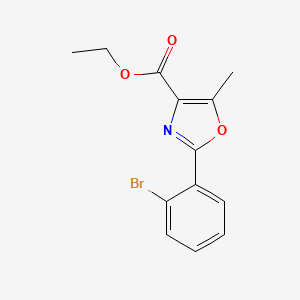 molecular formula C13H12BrNO3 B13686600 Ethyl 2-(2-Bromophenyl)-5-methyloxazole-4-carboxylate 