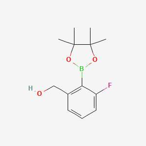 molecular formula C13H18BFO3 B13686618 2-Fluoro-6-(hydroxymethyl)phenylboronic Acid Pinacol Ester 