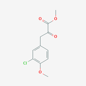 molecular formula C11H11ClO4 B13686678 Methyl 3-(3-chloro-4-methoxyphenyl)-2-oxopropanoate 