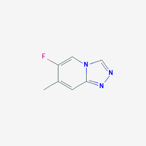 molecular formula C7H6FN3 B13686686 6-Fluoro-7-methyl-[1,2,4]triazolo[4,3-a]pyridine 
