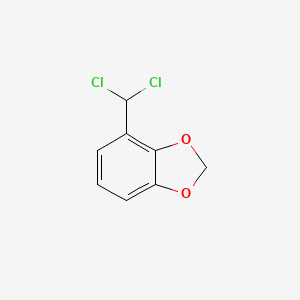 molecular formula C8H6Cl2O2 B13686692 4-(Dichloromethyl)benzo[d][1,3]dioxole 