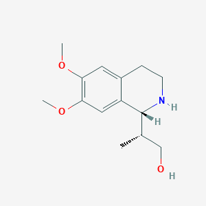 (R*)-2-((R*)-6,7-Dimethoxy-1,2,3,4-tetrahydro-isoquinolin-1-yl)-propan-1-ol