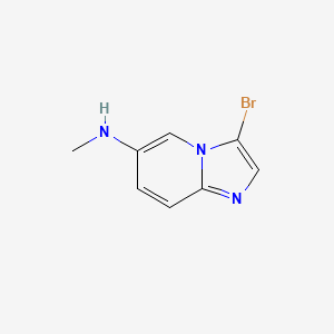 molecular formula C8H8BrN3 B13686727 3-Bromo-N-methylimidazo[1,2-a]pyridin-6-amine 