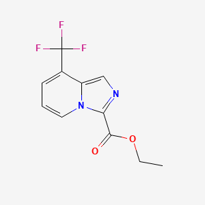 molecular formula C11H9F3N2O2 B13686749 Ethyl 8-(Trifluoromethyl)imidazo[1,5-a]pyridine-3-carboxylate 