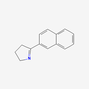 molecular formula C14H13N B13686790 5-(2-Naphthalenyl)-3,4-dihydro-2H-pyrrole 