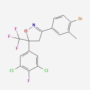 molecular formula C17H10BrCl2F4NO B13686797 3-(4-Bromo-3-methylphenyl)-5-(3,5-dichloro-4-fluorophenyl)-5-(trifluoromethyl)-4,5-dihydroisoxazole 