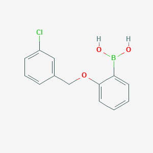 molecular formula C13H12BClO3 B1368680 2-(3'-Chlorobenzyloxy)phenylboronic acid CAS No. 849062-32-4