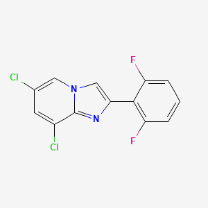 molecular formula C13H6Cl2F2N2 B13686814 6,8-Dichloro-2-(2,6-difluorophenyl)imidazo[1,2-a]pyridine 