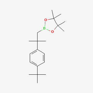 molecular formula C20H33BO2 B13686816 2-[4-(tert-Butyl)phenyl]-2-methylpropylboronic Acid Pinacol Ester 
