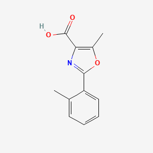 molecular formula C12H11NO3 B13686827 5-Methyl-2-(o-tolyl)oxazole-4-carboxylic Acid 