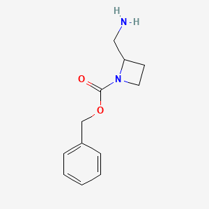 molecular formula C12H16N2O2 B13686828 (R)-1-Cbz-2-(aminomethyl)azetidine 