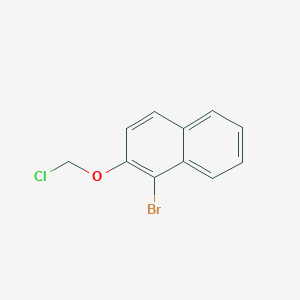 molecular formula C11H8BrClO B13686896 1-Bromo-2-(chloromethoxy)naphthalene 