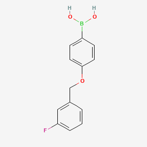 molecular formula C13H12BFO3 B1368690 4-(3'-Fluorobenzyloxy)phenylboronic acid CAS No. 1072951-98-4