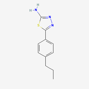 molecular formula C11H13N3S B13686936 2-Amino-5-(4-propylphenyl)-1,3,4-thiadiazole 
