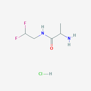 molecular formula C5H11ClF2N2O B13686951 (S)-2-Amino-N-(2,2-difluoroethyl)propanamide hydrochloride 