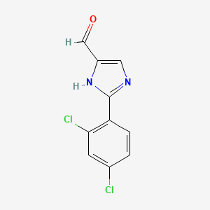 molecular formula C10H6Cl2N2O B13686967 2-(2,4-Dichlorophenyl)-1H-imidazole-5-carbaldehyde 
