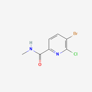 molecular formula C7H6BrClN2O B13686974 5-Bromo-6-chloro-N-methylpyridine-2-carboxamide 