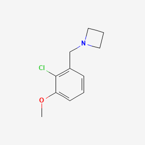 molecular formula C11H14ClNO B13686984 1-(2-Chloro-3-methoxybenzyl)azetidine 