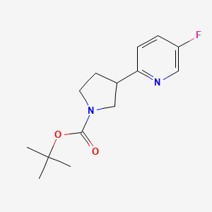 molecular formula C14H19FN2O2 B13686988 2-(1-Boc-3-pyrrolidinyl)-5-fluoropyridine 