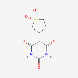 molecular formula C8H10N2O5S B1368706 5-(1,1-Dioxo-1lambda~6~-thiolan-3-yl)pyrimidine-2,4,6(1H,3H,5H)-trione CAS No. 92259-24-0